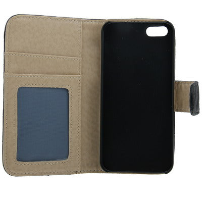 Horizontal Flip Soft Leather Case with Credit Card Slots & Holder for iPhone 5 & 5s & SE & SE