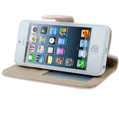 Horizontal Flip Soft Leather Case with Credit Card Slots & Holder for iPhone 5 & 5s & SE & SE