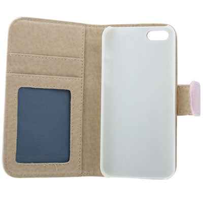 Horizontal Flip Soft Leather Case with Credit Card Slots & Holder for iPhone 5 & 5s & SE & SE