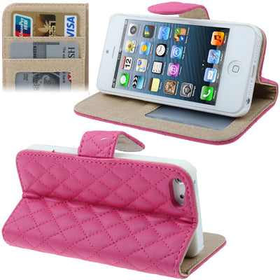Horizontal Flip Soft Leather Case with Credit Card Slots & Holder for iPhone 5 & 5s & SE & SE