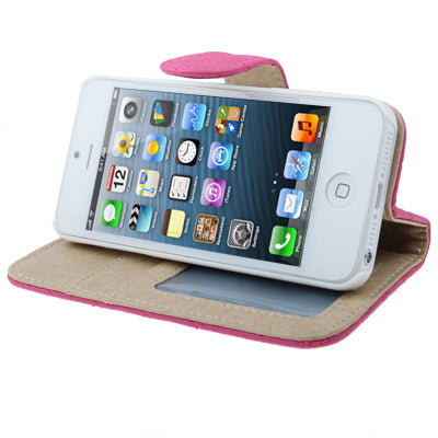 Horizontal Flip Soft Leather Case with Credit Card Slots & Holder for iPhone 5 & 5s & SE & SE