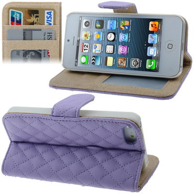 Horizontal Flip Soft Leather Case with Credit Card Slots & Holder for iPhone 5 & 5s & SE & SE