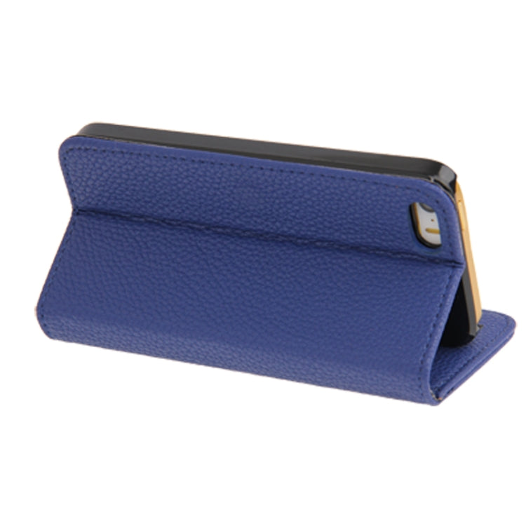 Litchi Texture PU Leather Case with Credit Card Slots & Holder for iPhone 5 & 5s & SE & SE