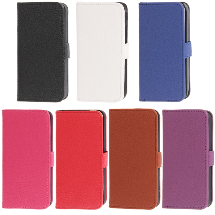 Litchi Texture PU Leather Case with Credit Card Slots & Holder for iPhone 5 & 5s & SE & SE