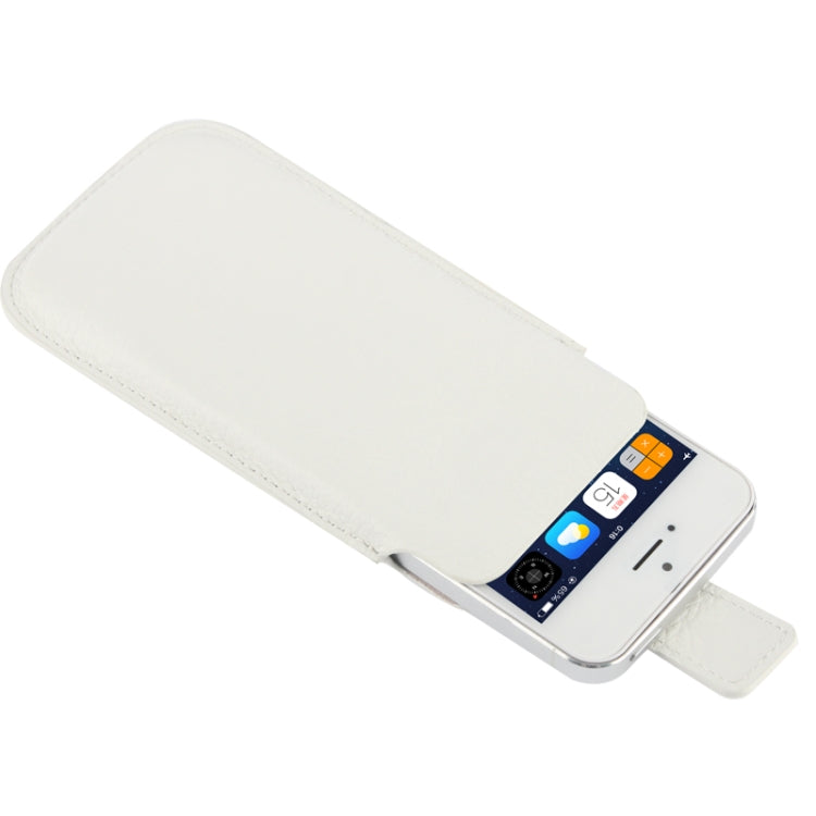 Litchi Texture Leather Case Pocket Pouch Sleeve Bag with Pull Up Tab for iPhone 5 & 5s & SE & SE & 5C