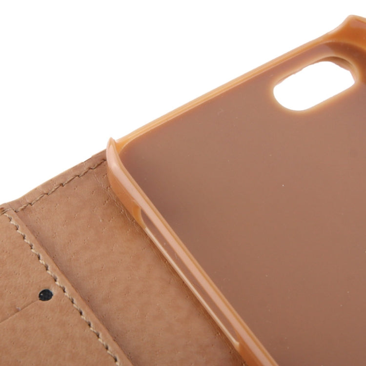 Rubbery Diamond Encrusted Horizontal Flip Leather Case with Credit Card Slots for iPhone 5 & 5s & SE & SE