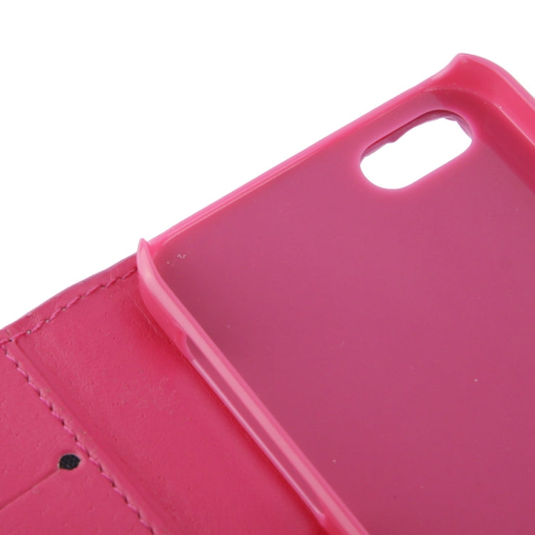 Rubbery Diamond Encrusted Horizontal Flip Leather Case with Credit Card Slots for iPhone 5 & 5s & SE & SE