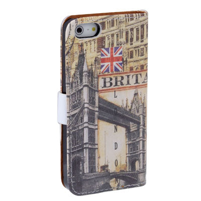 London Tower Bridge Style Leather Case for iPhone 5 & 5s & SE & SE