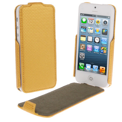 Penny Round Texture Vertical Flip Leather Case for iPhone 5 & 5s & SE & SE