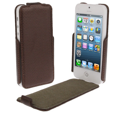 Penny Round Texture Vertical Flip Leather Case for iPhone 5 & 5s & SE & SE