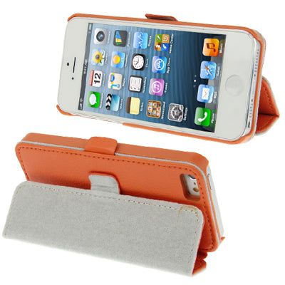2-fold Leather Case with Holder for iPhone 5 & 5s & SE & SE