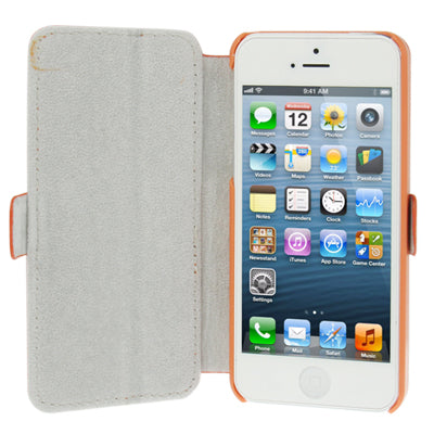 2-fold Leather Case with Holder for iPhone 5 & 5s & SE & SE