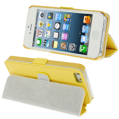 2-fold Leather Case with Holder for iPhone 5 & 5s & SE & SE