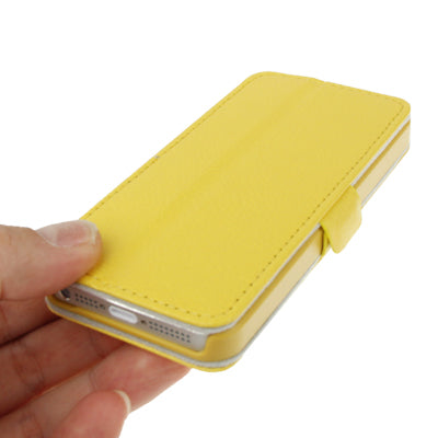 2-fold Leather Case with Holder for iPhone 5 & 5s & SE & SE