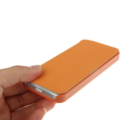 3-folding Penny Round Texture Horizontal Flip Genuine Leather Case for iPhone 5 & 5s & SE & SE