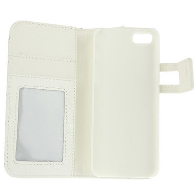 Diamond Encrusted Leather Case with Credit Card Slots & Holder for iPhone 5 & 5s & SE & SE