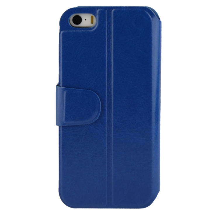 Crazy Horse Texture Leather Case with Call Display ID & Holder for iPhone 5 & 5s & SE & SE