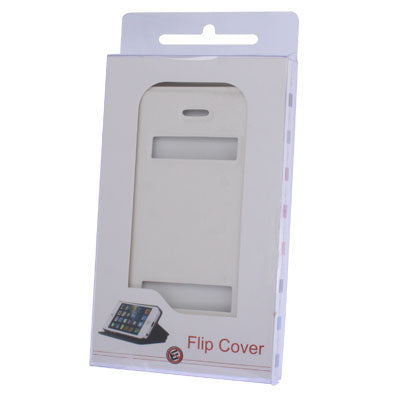 Ultrathin Lichee Texture Smart Pocket Callid Caller ID Leather Case Cover with Holder for iPhone 5 (White)