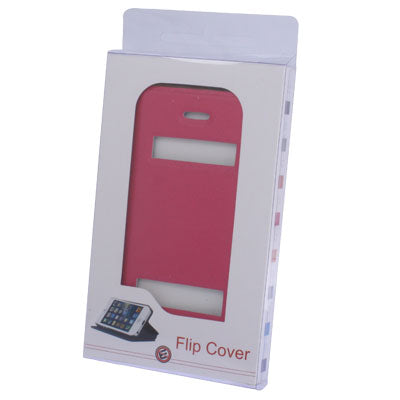 Ultrathin Lichee Texture Smart Pocket Callid Caller ID Leather Case Cover with Holder for iPhone 5 (Magenta)
