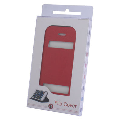 Ultrathin Lichee Texture Smart Pocket Callid Caller ID Leather Case Cover with Holder for iPhone 5 (Red)