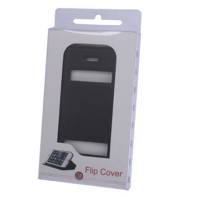Ultrathin Lichee Texture Smart Pocket Callid Caller ID Leather Case Cover with Holder for iPhone 5 (Black)