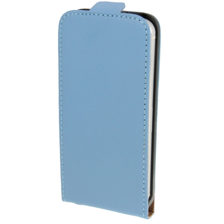Economic Durable Genuine Leather Vertical Flip Case for iPhone 5 & 5s & SE (Blue)