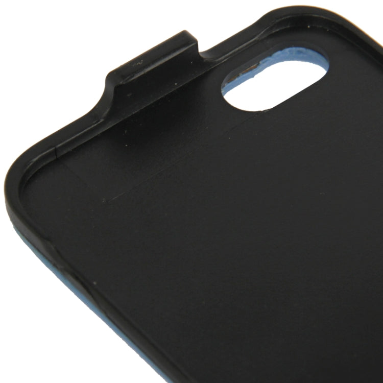 Economic Durable Genuine Leather Vertical Flip Case for iPhone 5 & 5s & SE (Blue)