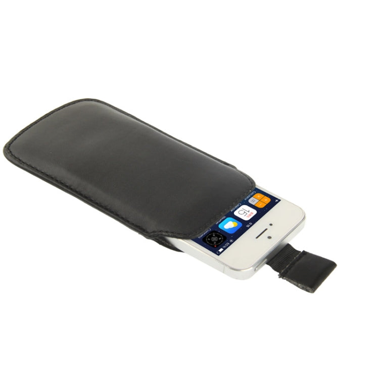 Leather Case Pocket Pouch Sleeve Bag with Pull Up Tab for iPhone 5 & 5s & SE & SE & 5C