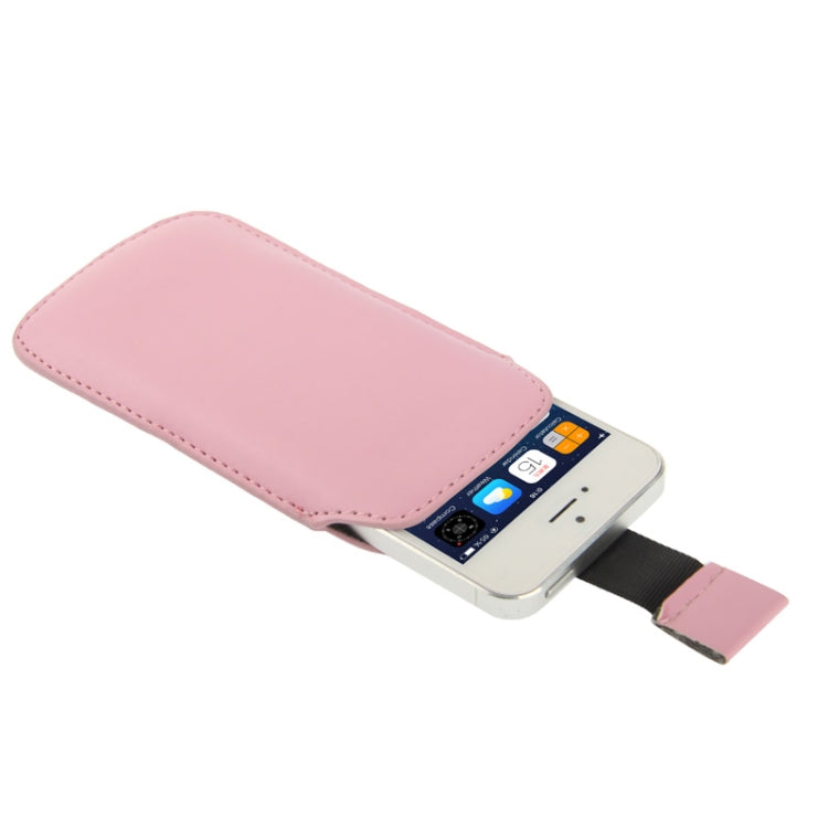 Leather Case Pocket Pouch Sleeve Bag with Pull Up Tab for iPhone 5 & 5s & SE & SE & 5C