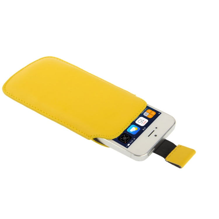 Leather Case Pocket Pouch Sleeve Bag with Pull Up Tab for iPhone 5 & 5s & SE & SE & 5C