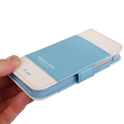 Level Open Leather Case with Holder & Credit Card Slots for iPhone 5