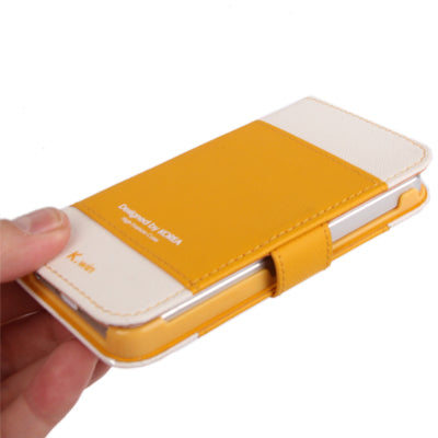 Level Open Leather Case with Holder & Credit Card Slots for iPhone 5