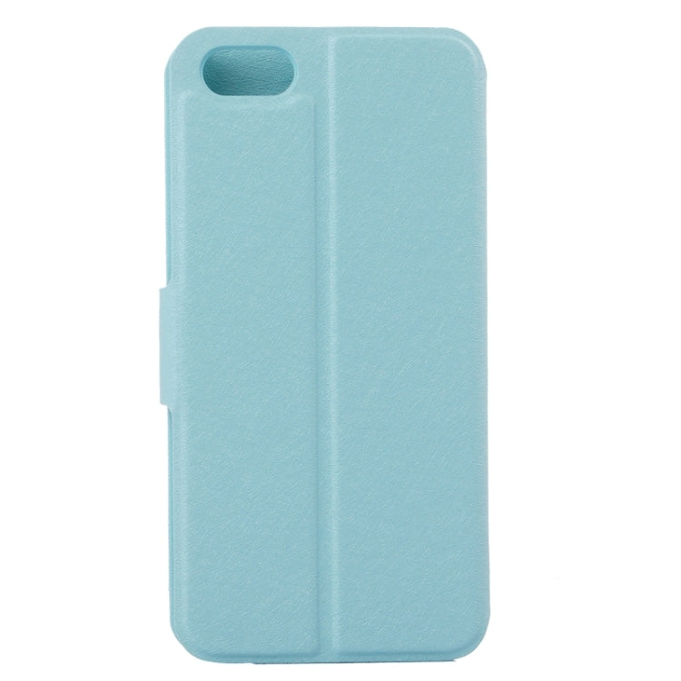 Silk Texture Leather Case with Credit Card Slot & Holder for iPhone 5 & 5