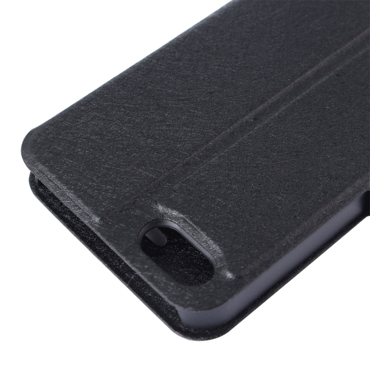 Silk Texture Leather Case with Credit Card Slot & Holder for iPhone 5 & 5
