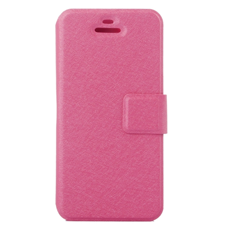 Silk Texture Leather Case with Credit Card Slot & Holder for iPhone 5 & 5