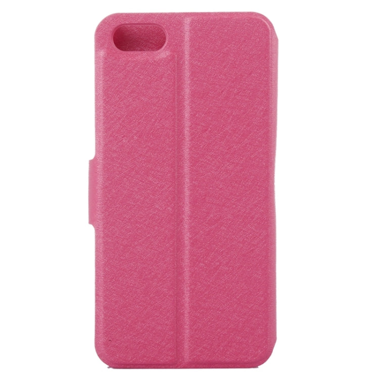 Silk Texture Leather Case with Credit Card Slot & Holder for iPhone 5 & 5