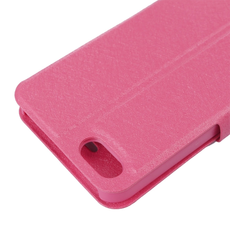 Silk Texture Leather Case with Credit Card Slot & Holder for iPhone 5 & 5