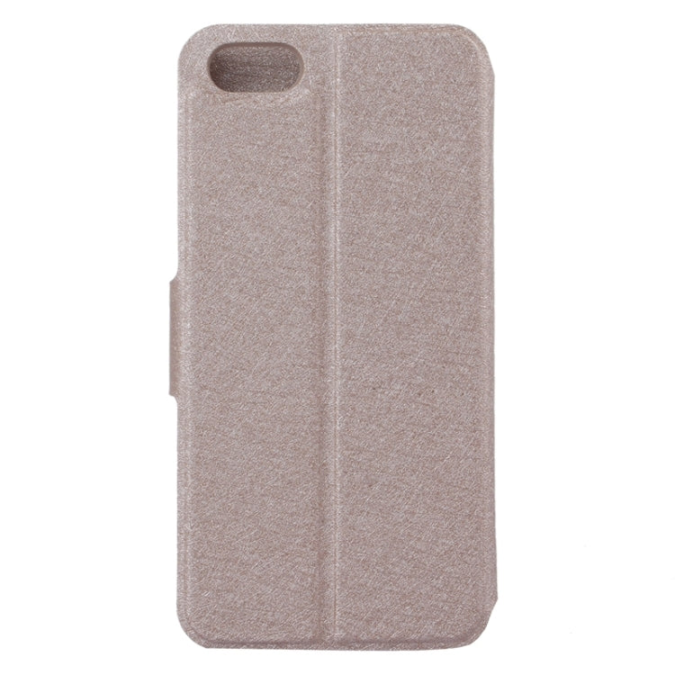 Silk Texture Leather Case with Credit Card Slot & Holder for iPhone 5 & 5