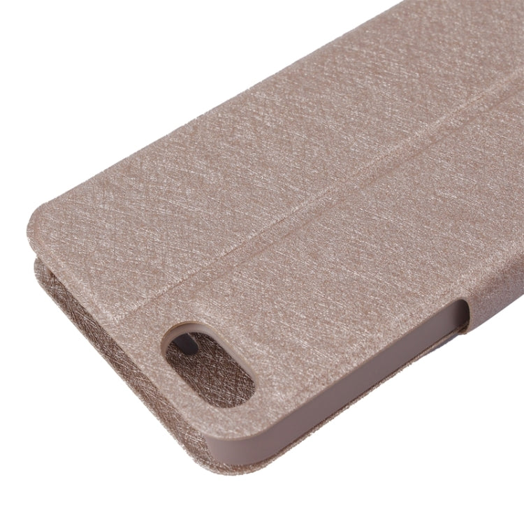 Silk Texture Leather Case with Credit Card Slot & Holder for iPhone 5 & 5