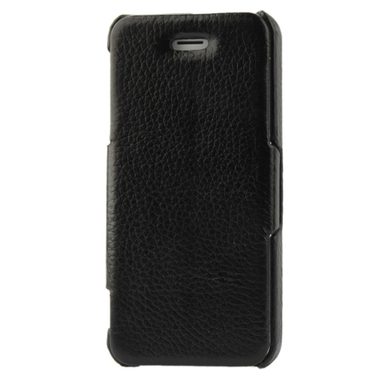 Thermal Styling Litchi Texture Flip Top-grain Genuine Leather Case for iPhone 5 & 5s & SE & SE