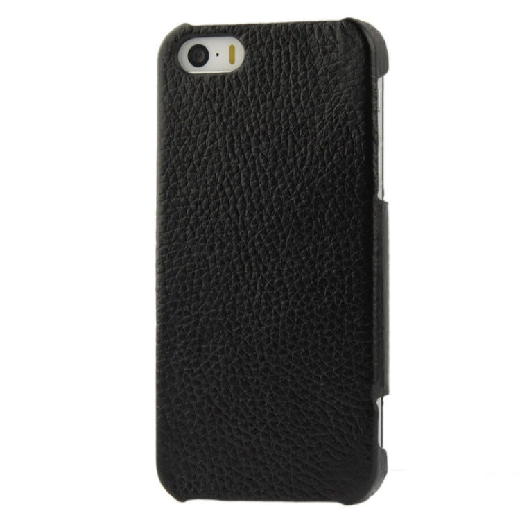 Thermal Styling Litchi Texture Flip Top-grain Genuine Leather Case for iPhone 5 & 5s & SE & SE