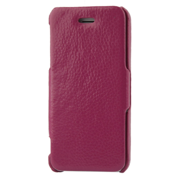 Thermal Styling Litchi Texture Flip Top-grain Genuine Leather Case for iPhone 5 & 5s & SE & SE