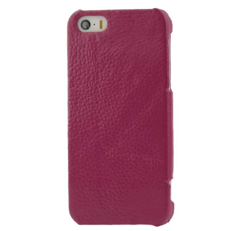 Thermal Styling Litchi Texture Flip Top-grain Genuine Leather Case for iPhone 5 & 5s & SE & SE