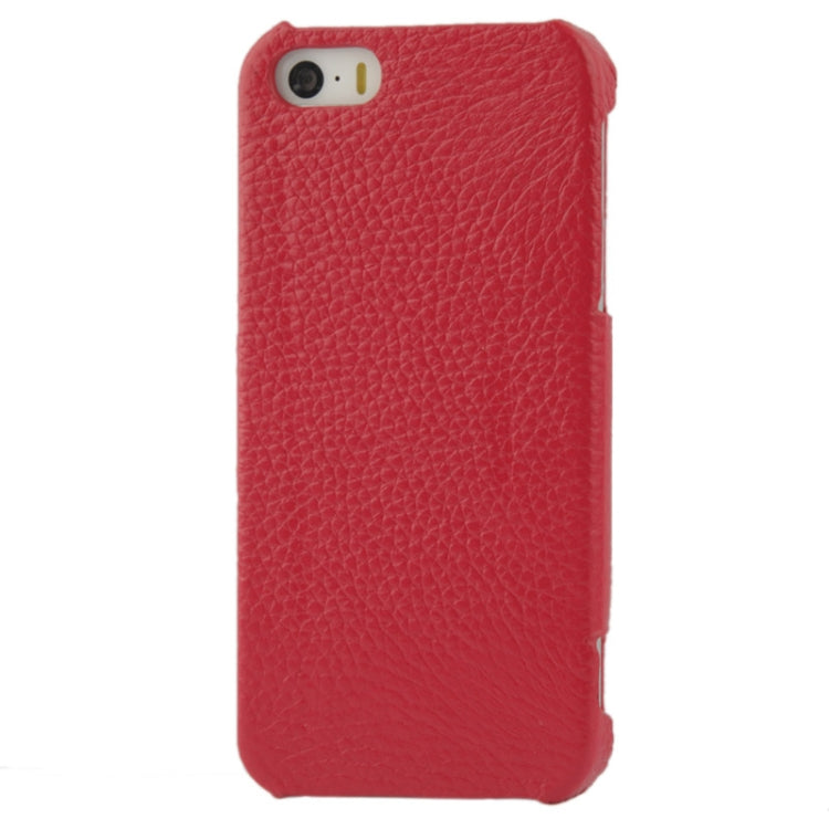 Thermal Styling Litchi Texture Flip Top-grain Genuine Leather Case for iPhone 5 & 5s & SE & SE