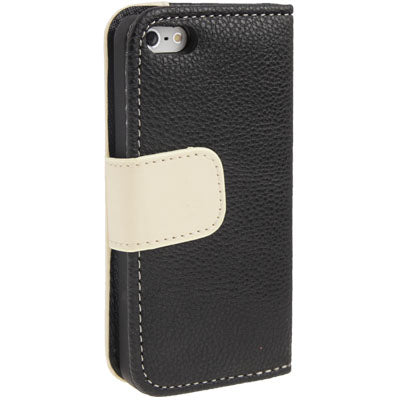 Diamond Encrusted Litchi Texture Horizontal Flip Leather Case with Credit Card Slots for iPhone 5 & 5S