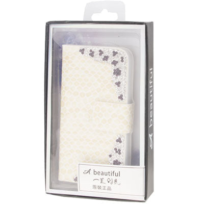 Diamond Encrusted Snakeskin Texture Horizontal Flip Leather Case with Credit Card Slots for iPhone 5 & 5S