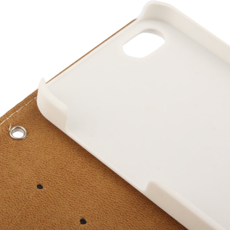 Golden Rivet Litchi Texture Horizontal Flip Leather Case with Credit Card Slots & Holder & Lanyard for iPhone 5 & 5s & SE & SE
