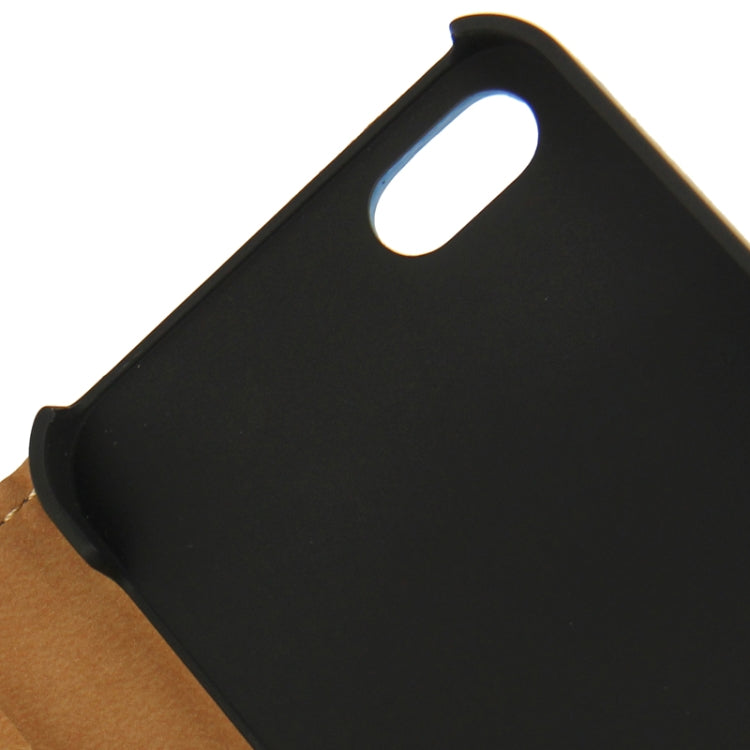 Economic Durable Genuine Leather Case with Credit Card Slots & Holder for iPhone 5 & 5S(Blue)