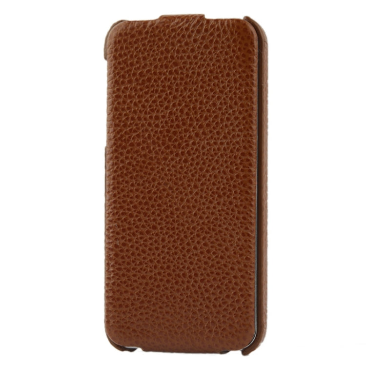 Thermal Styling Litchi Texture Vertical Flip Top-grain Genuine Leather Case for iPhone 5 & 5s & SE & SE