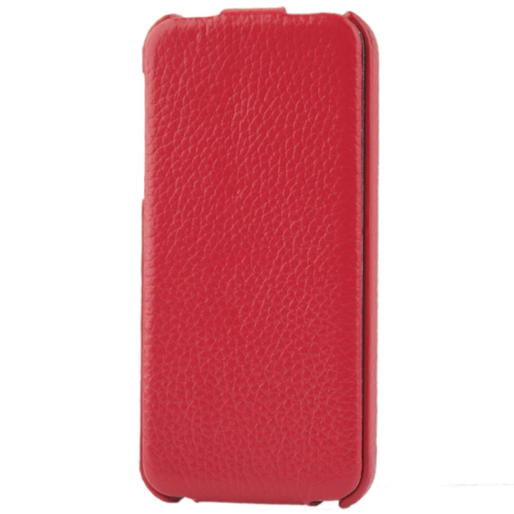 Thermal Styling Litchi Texture Vertical Flip Top-grain Genuine Leather Case for iPhone 5 & 5s & SE & SE